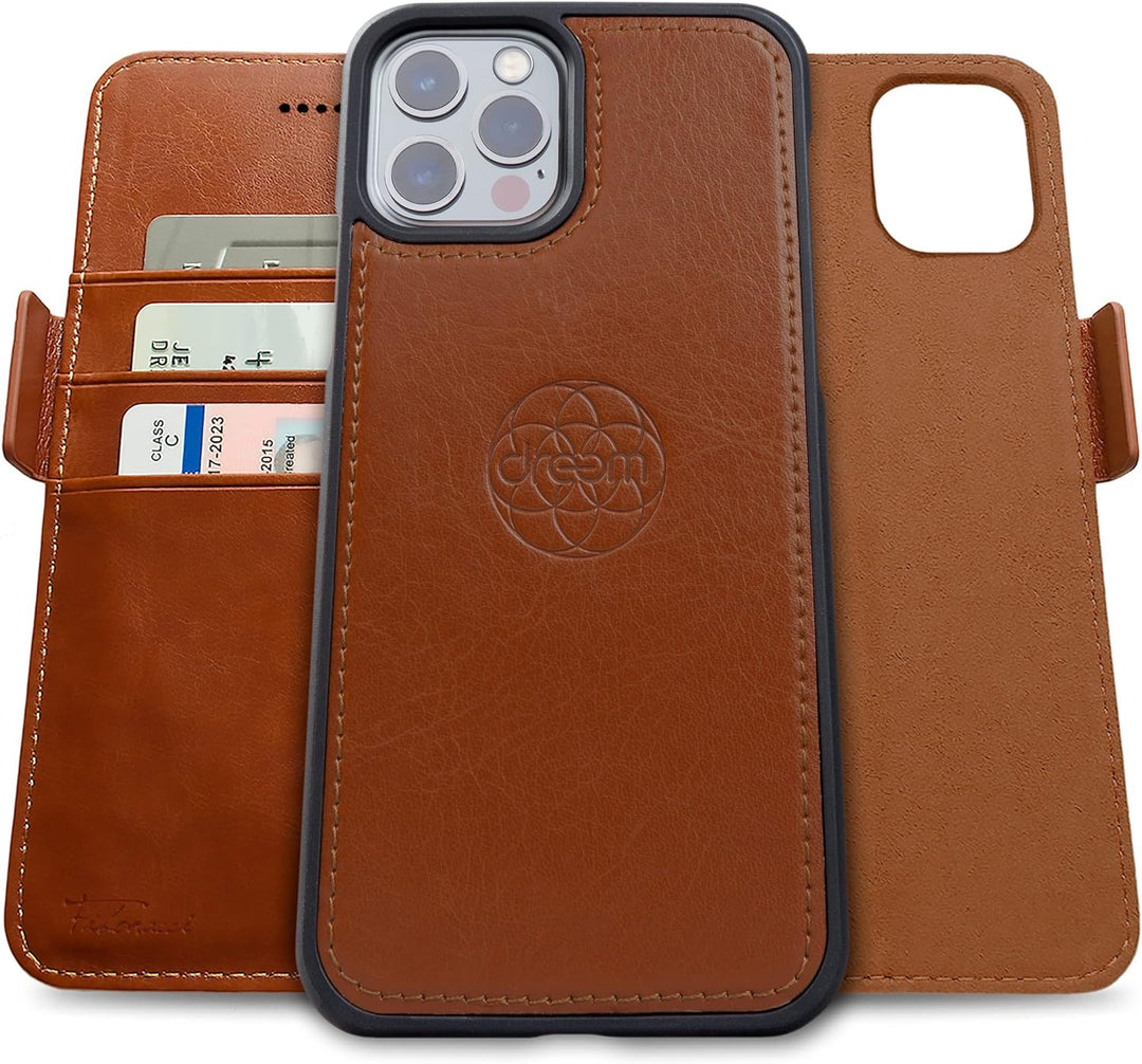Dreem Fibonacci iPhone 13 Pro Max Brieftaschen-Etui / 2-in-1 stossfestes Etui und abnehmbares Folio
