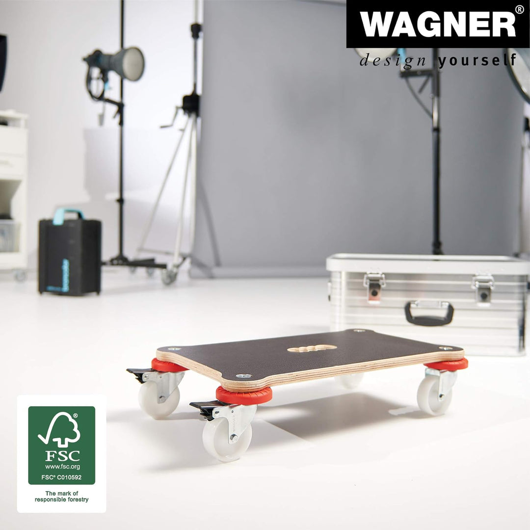 Wagner Transporthilfe MM 1360 I 52 x 32 x 12,5 cm - Tragkraft 200 kg - ideal für schwere Transportbo