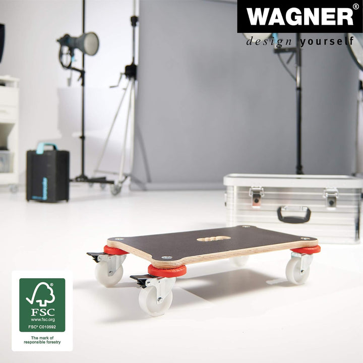 Wagner Transporthilfe MM 1360 I 52 x 32 x 12,5 cm - Tragkraft 200 kg - ideal für schwere Transportbo