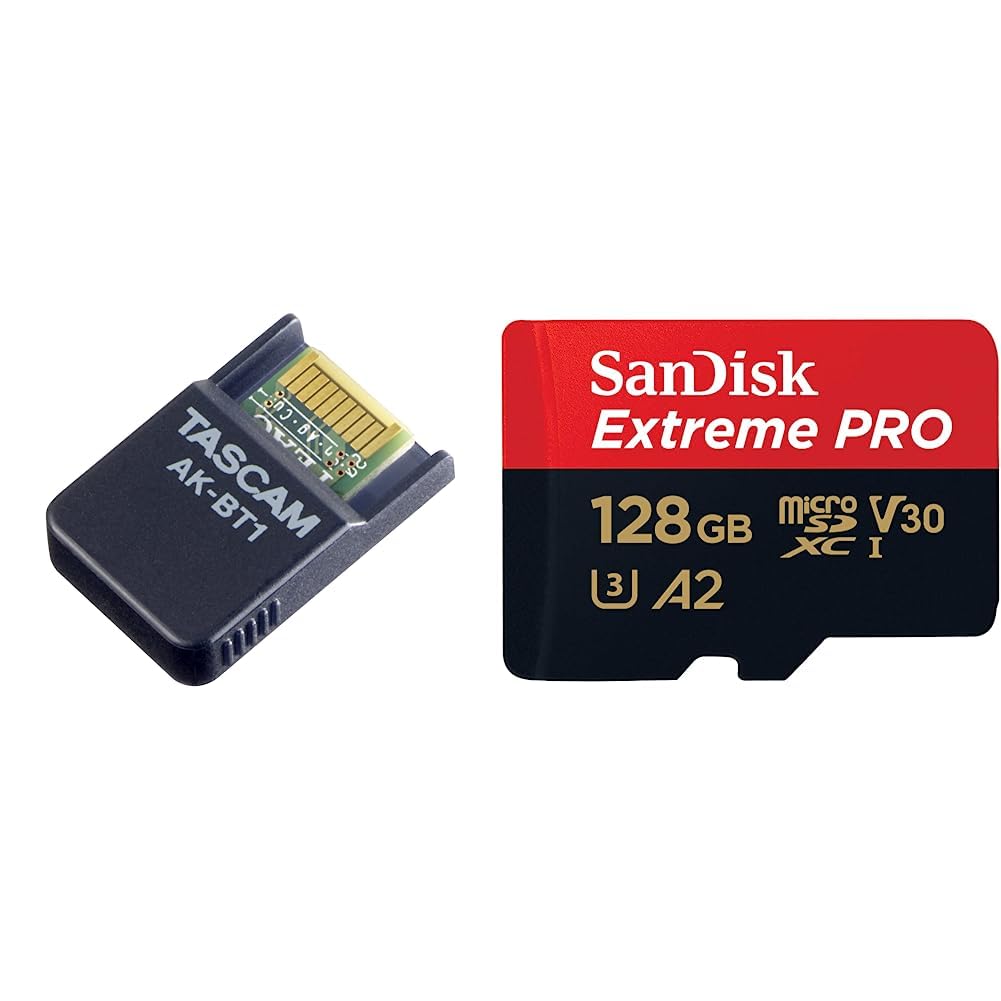 Tascam AK-BT1 - Bluetooth-Adapter für TASCAM Produkte &amp; SanDisk Extreme PRO microSDXC UHS-I Speicher