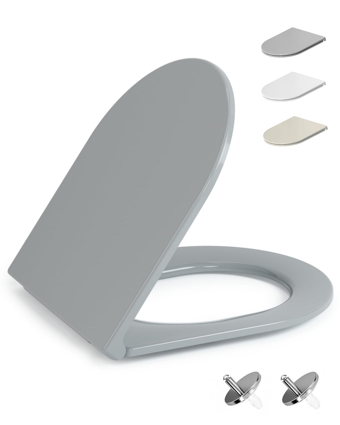HySail Hochwertiger Toilettendeckel mit Absenkautomatik, Schnellverschluss und Hygienischer Oberfläc