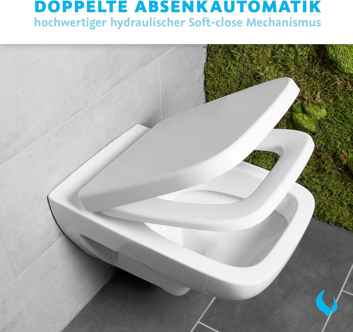 Bullseat® 6.1 WC Sitz eckig passend zu Keramag Renova Nr. 1 Plan mit Absenkautomatik/Softclose abneh