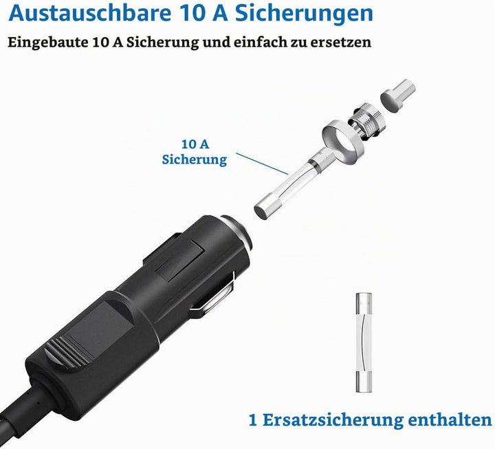 Auto Ladegerät Car Charger, 3 Fach KFZ Verteiler 12/24V Mehrfachstecker Zigarettenanzünder USB Autol