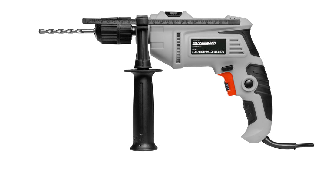 Brüder Mannesmann Schlagbohrmaschine, 650 Watt, mit 13 mm Schnellspannbohrfutter, Rechts-/Links-Lauf