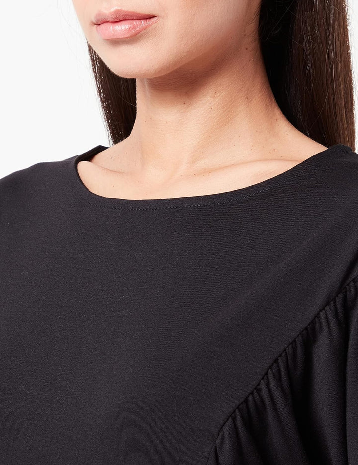 Damen Black Stylish Blouse Pullover Sweater S Schwarz, S Schwarz