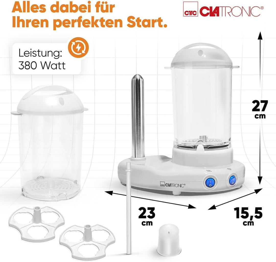 Clatronic HDM 3420 Hot-Dog-Maker inklusiv Eierkocher, Für 1 bis 14 Würstchen (z. B. „Frankfurter“, „