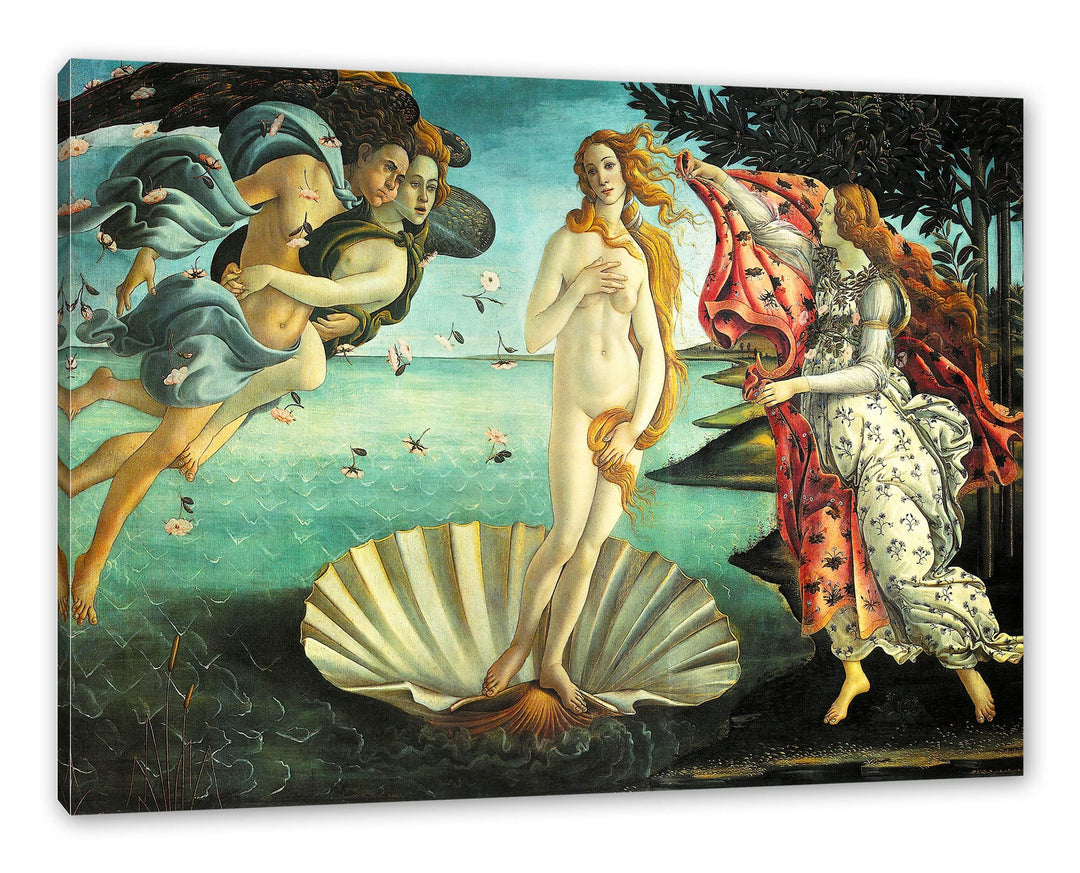 Sandro Botticelli - Die Geburt der Venus als Leinwandbild / Grösse: 100x70 cm / Wandbild / Kunstdruc