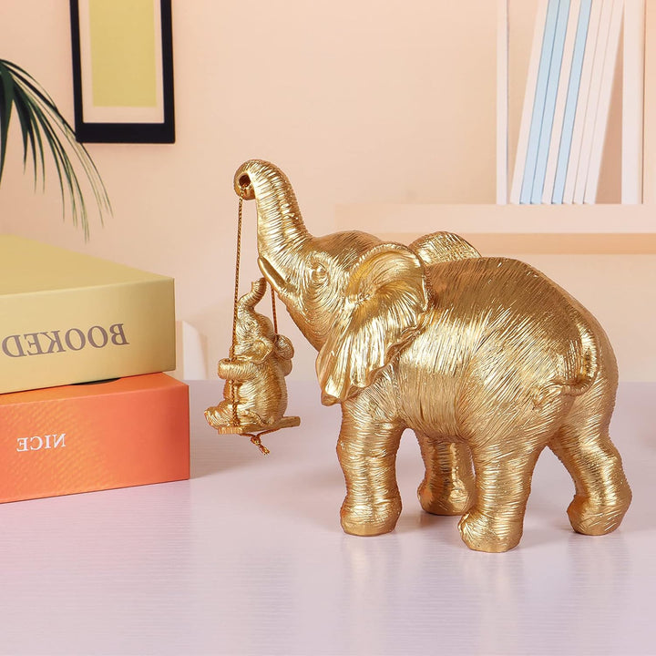 Elefantenstatue Gold Elefant Dekor Bringt Glück, Gesundheit, Stärke Elefant Geschenke für Frauen, Ma