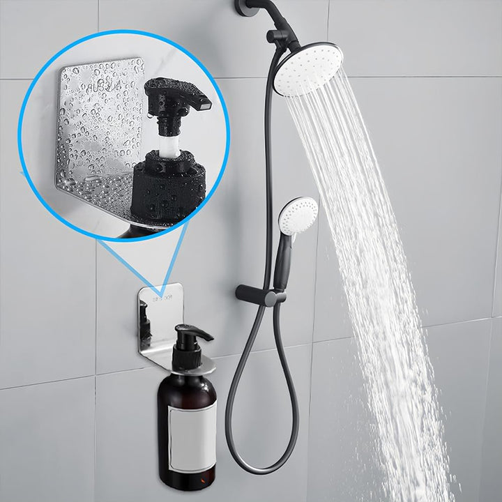 Joyzan Seifenspender Halter, Edelstahl Wand Händedesinfektionsmittelhalter Shampoo Haken Selbstklebe
