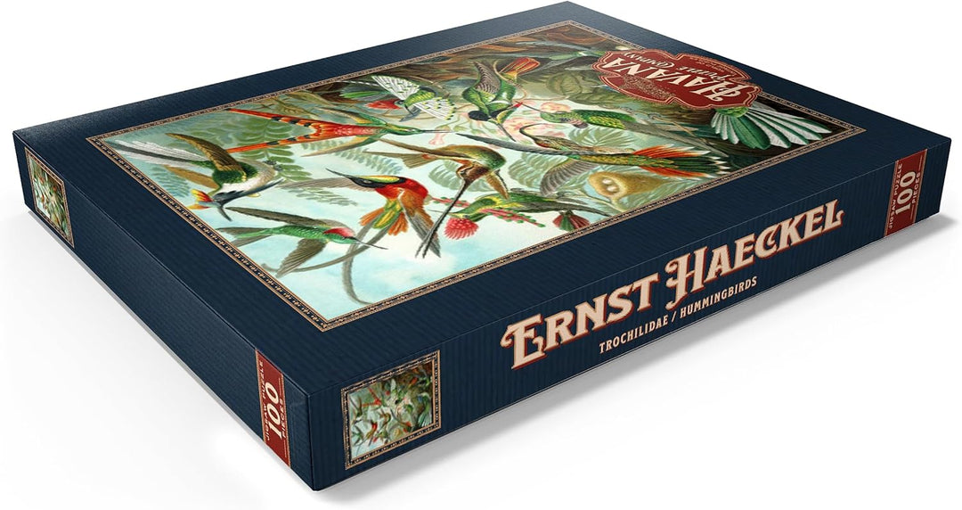 MyPuzzle Hummingbirds and Trochilidae (Kolibris), Vintage Art Poster, Ernst Haeckel - Premium 100 Te