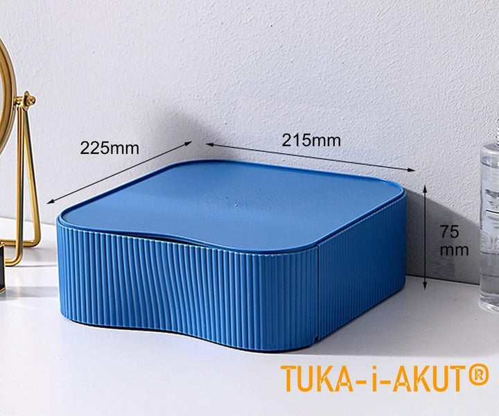 TUKA-i-AKUT [3x Stapelbar Desktop Organizer Schubladenbox Frei Kombinierbar, Schreibtisch Storage Ut