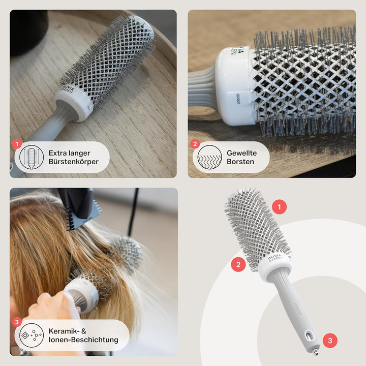 Olivia Garden - Expert Blowout Speed White and Grey Hairbrush- 45 weiss&grau 45, weiss&grau 45
