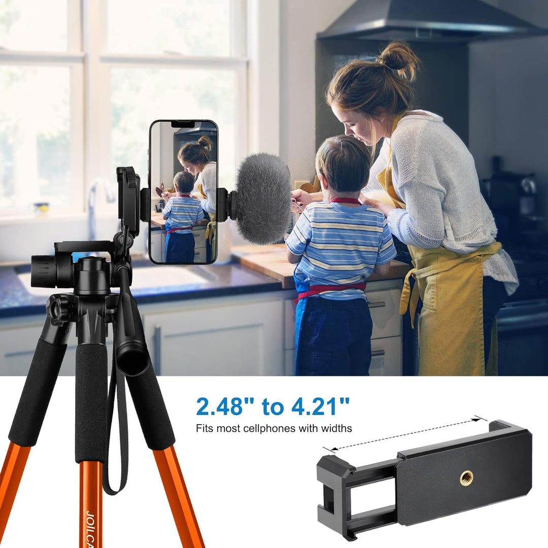 JOILCAN Stativ Kamera 165cm(65in), Aluminium Leichtes Dreibein Stative mit Tragetasche für Canon Nik