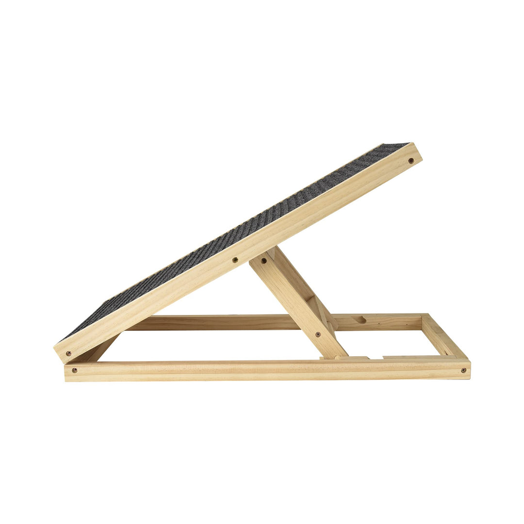 70 cm Hundeleiter Auffahrrampe für Haustiere mit Anti-rutsch Holz-Hunderampe für Haustieremit 2Höhen