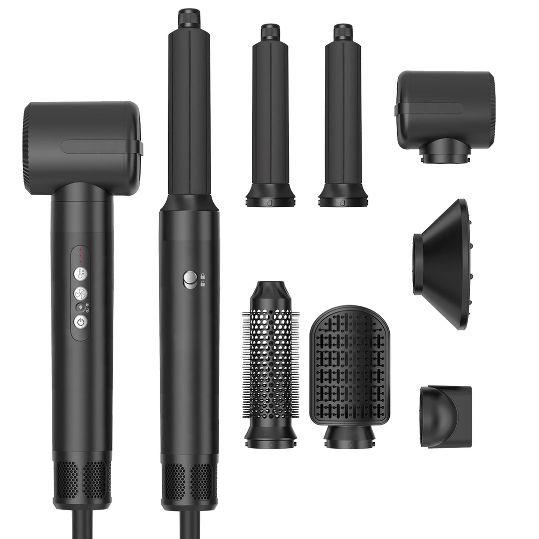 UKLISS Airstyler Pro 7 in 1,1400w Ionen Föhn mit Diffusor, 110000 U/Min Professioneller Hairstyler W