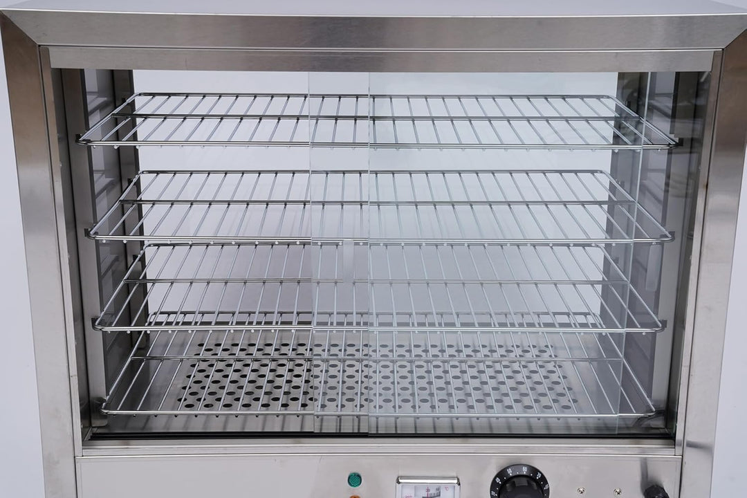Warmhaltevitrine SpeisenwäRmer 4Etagen Warmhaltetheke Aufsatzvitrine SnackwäRmer Kommerzielles Heiss
