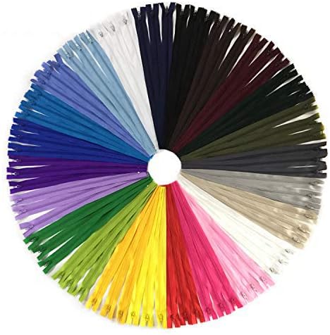 DOITEM 72 Stück Reissverschluss Nylon 24 Farben 30cm lang 2,5cm breit für Kleidung Tasche Federmäppc