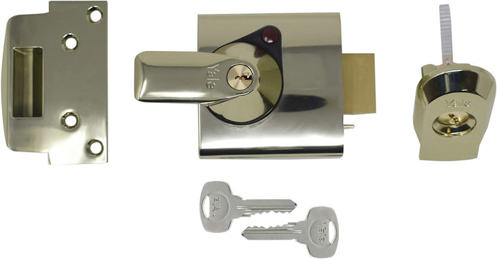 Yale YALPBS1BLX P-BS1-BLX-PB-60, BS1 British Standard Nachtriegel, 60 mm, Messing-Finish, hohe Siche