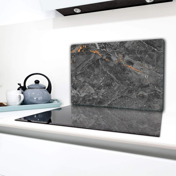 TMK | Herdabdeckplatte 80x52 cm 1-teilig Ceranfeldabdeckung Induktion Herdschutz Spritzschutz Glaspl