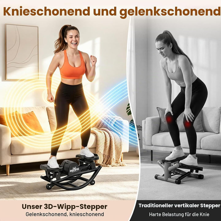 RELIFE REBUILD YOUR LIFE Rock Stepper für Zuhause Seitliches Schaukeln 3D Bewegung Low-Impact Rockin