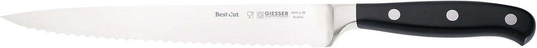 GIESSER seit 1776 - Made in Germany - scharfes Brotmesser geschmiedet 20 cm Best Cut, hitzebeständig