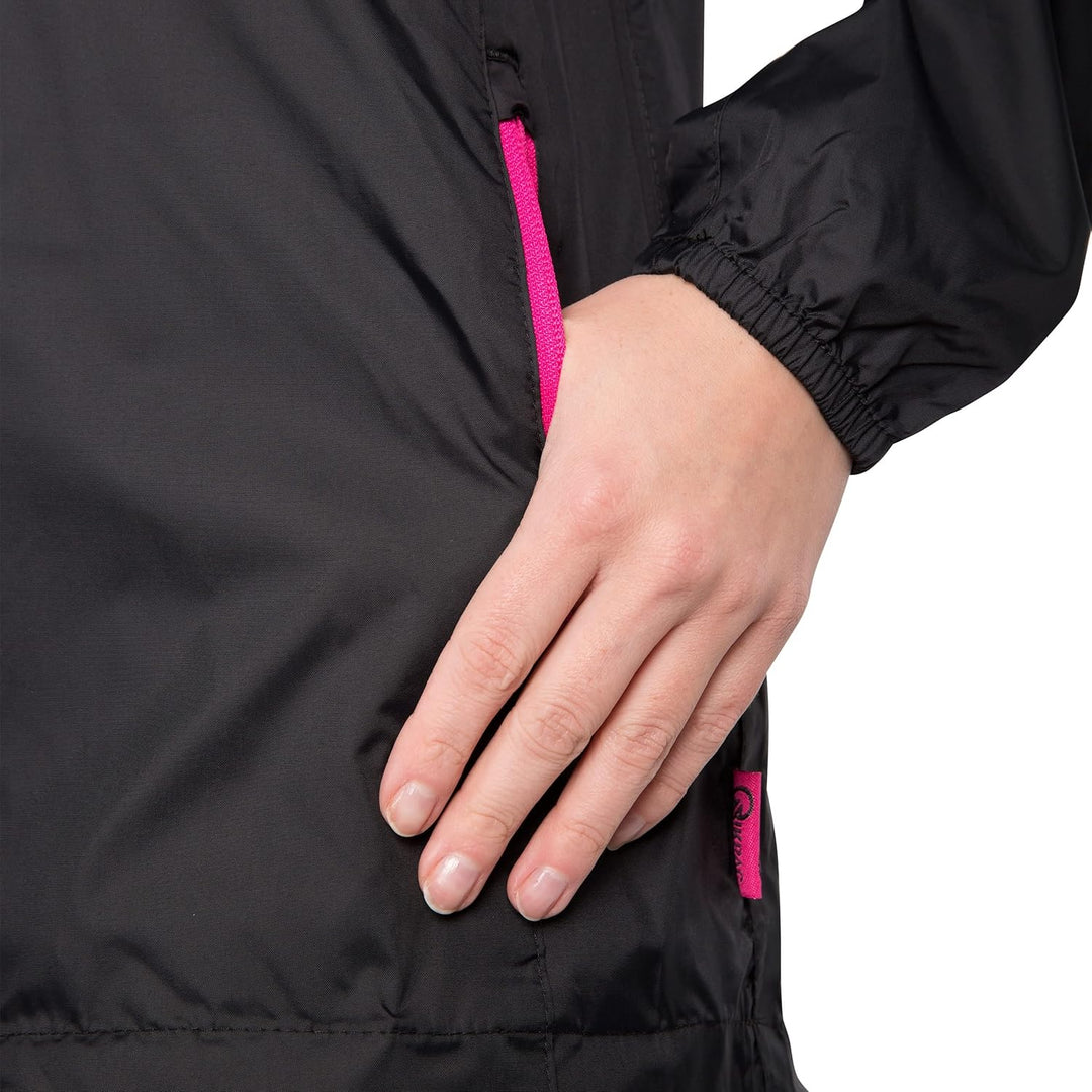 Trespass Unisex Qikpac Jacket Kompakt Zusammenrollbare Wasserdichte Regenjacke (1er Pack) XXL Schwar
