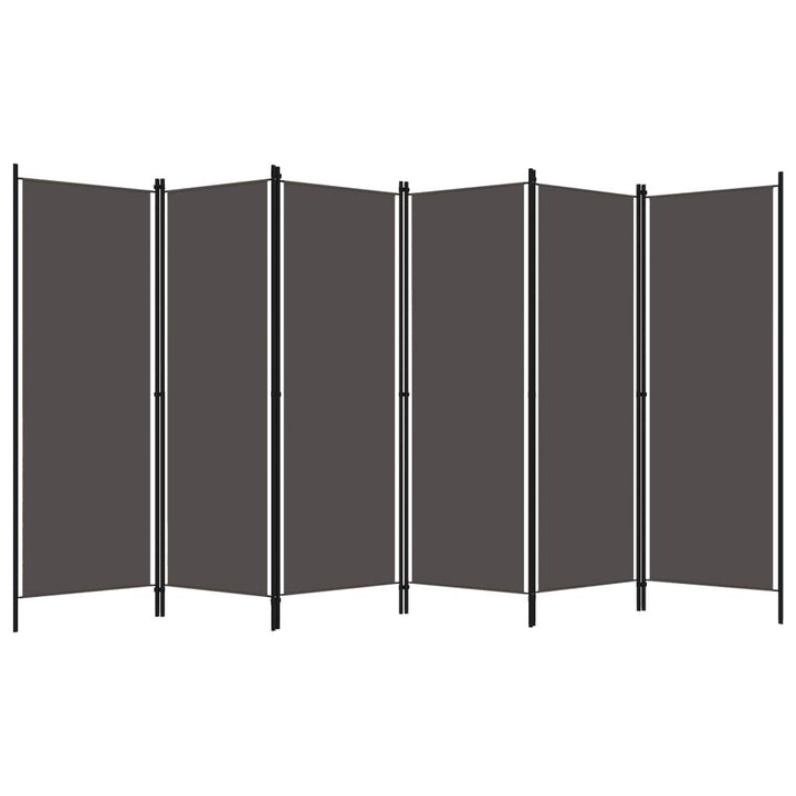 Tidyard 6tlg Raumteiler Trennwand Paravent Wand Anthrazit 300x180 cm