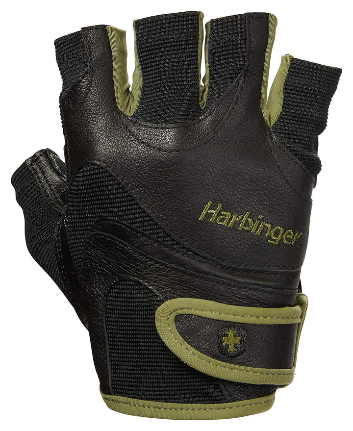 Harbinger Flexfit Gewichtheberhandschuhe ohne Handgelenk, mit Flexibler gepolsterter Lederhandfläche