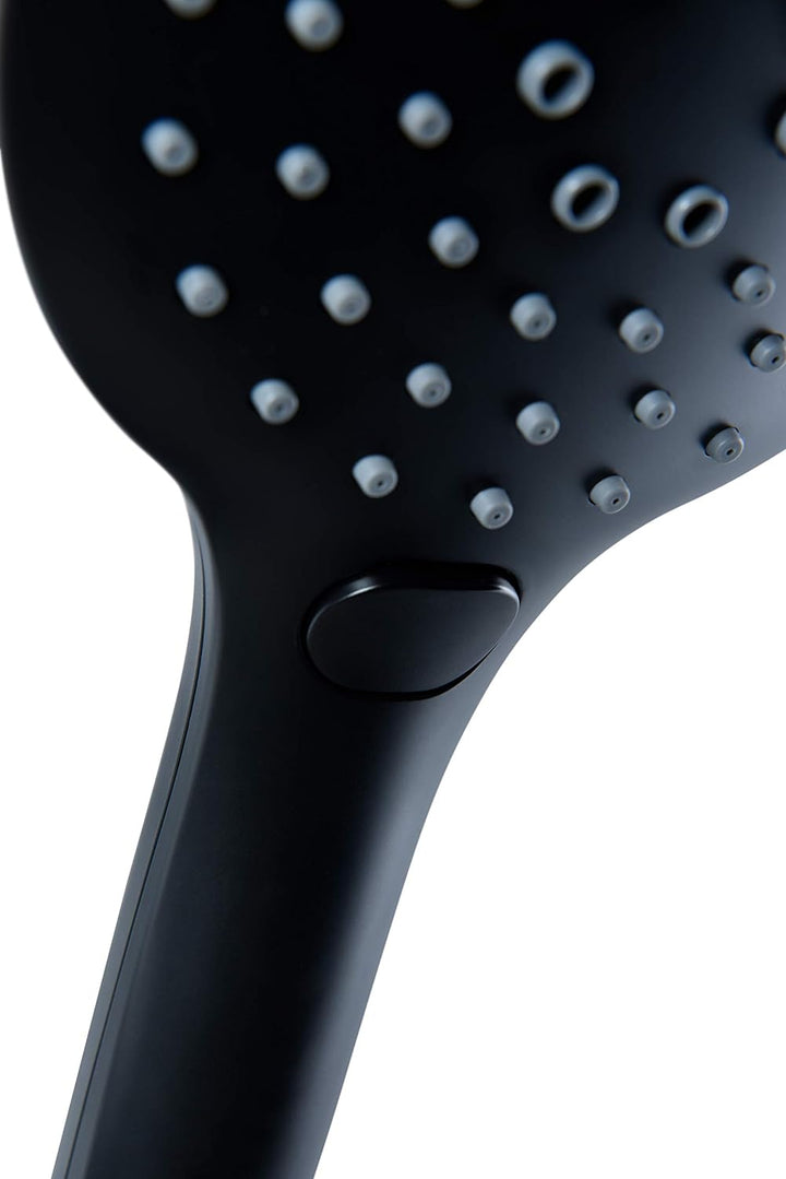 Cornat Brause-Set "Noir" - Black Edition - Handbrause 125 mm - 3 Strahlarten: Normal- &amp; Sprühstrahl