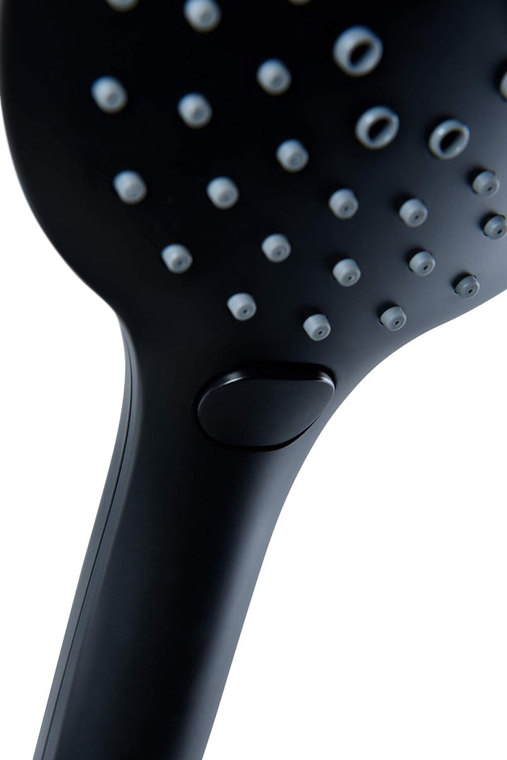 Cornat Brause-Set "Noir" - Black Edition - Handbrause 125 mm - 3 Strahlarten: Normal- &amp; Sprühstrahl