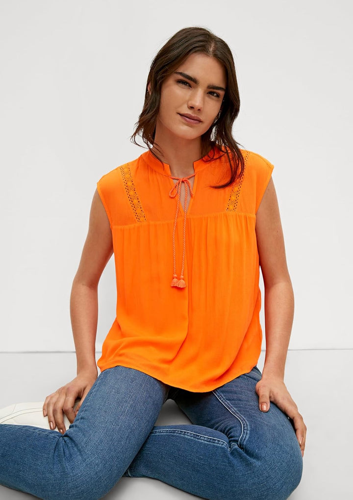 comma Damen Bluse 40 2335, 40 2335_orange