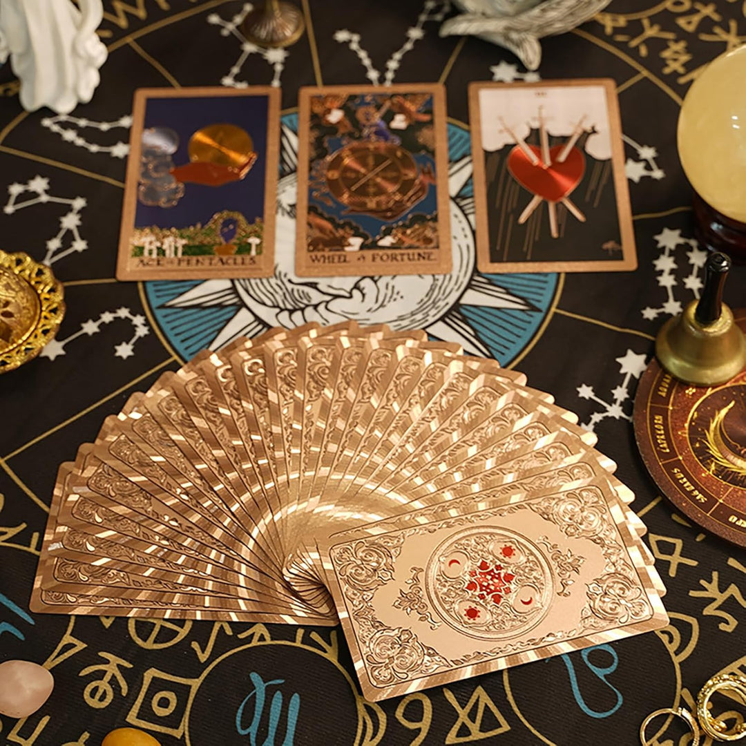 Tarotkarten - Tarot Karten für Anfänger - Wasserdichtes PVC-Material - Tarot Cards - mit Buch - Engl