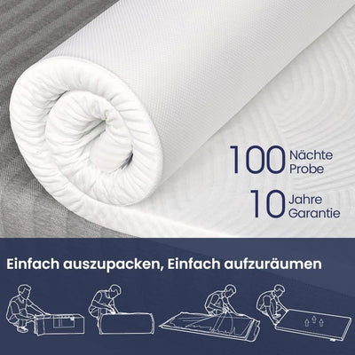 Newentor® Matratzen Topper 200x200cm H1 H2, Matratzentopper 200x200 Schlafsofa Bett Gel, Matratze To