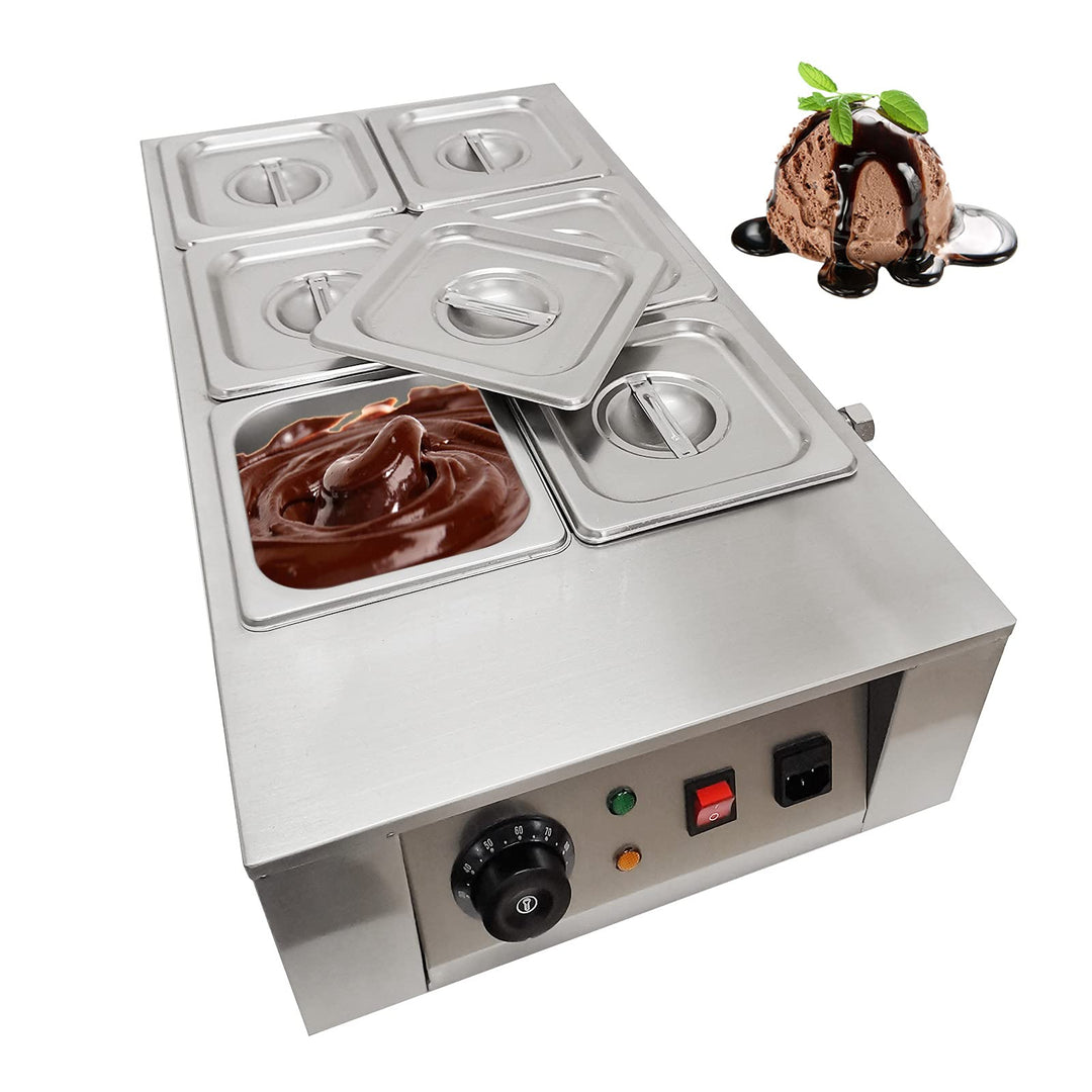 JAYEUW Elektrische Schokolade Temperiergerät 12kg 1000W Edelstahl Schokoladen Schmelzer Mit 6 Schmel