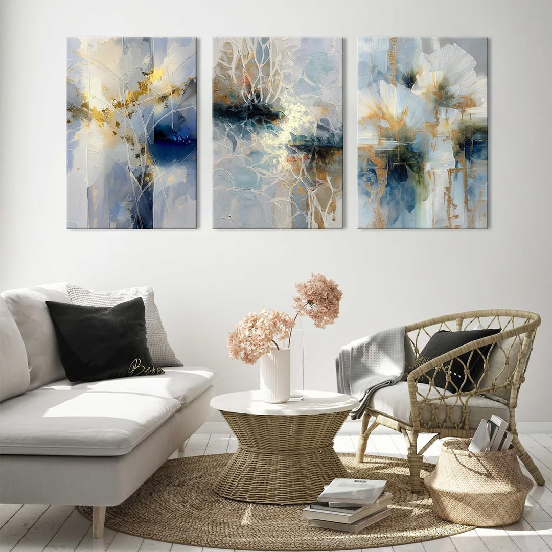 Piy Painting Modernes Wandkunstwerk, Abstraktes Leinwandbild, Grosses Gemälde Kunstwerk, Coole Leinw