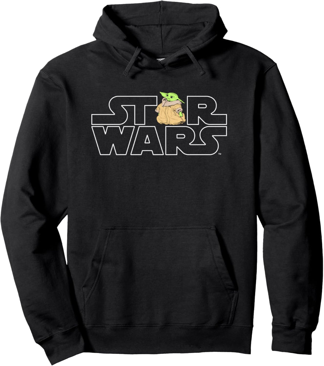 Star Wars Logo and The Child from The Mandalorian Pullover Hoodie