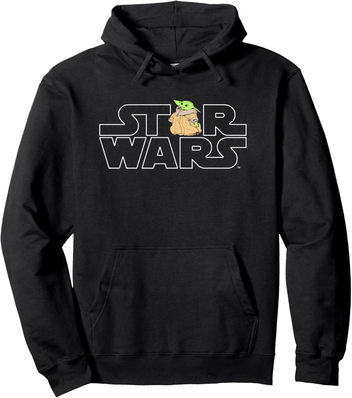 Star Wars Logo and The Child from The Mandalorian Pullover Hoodie