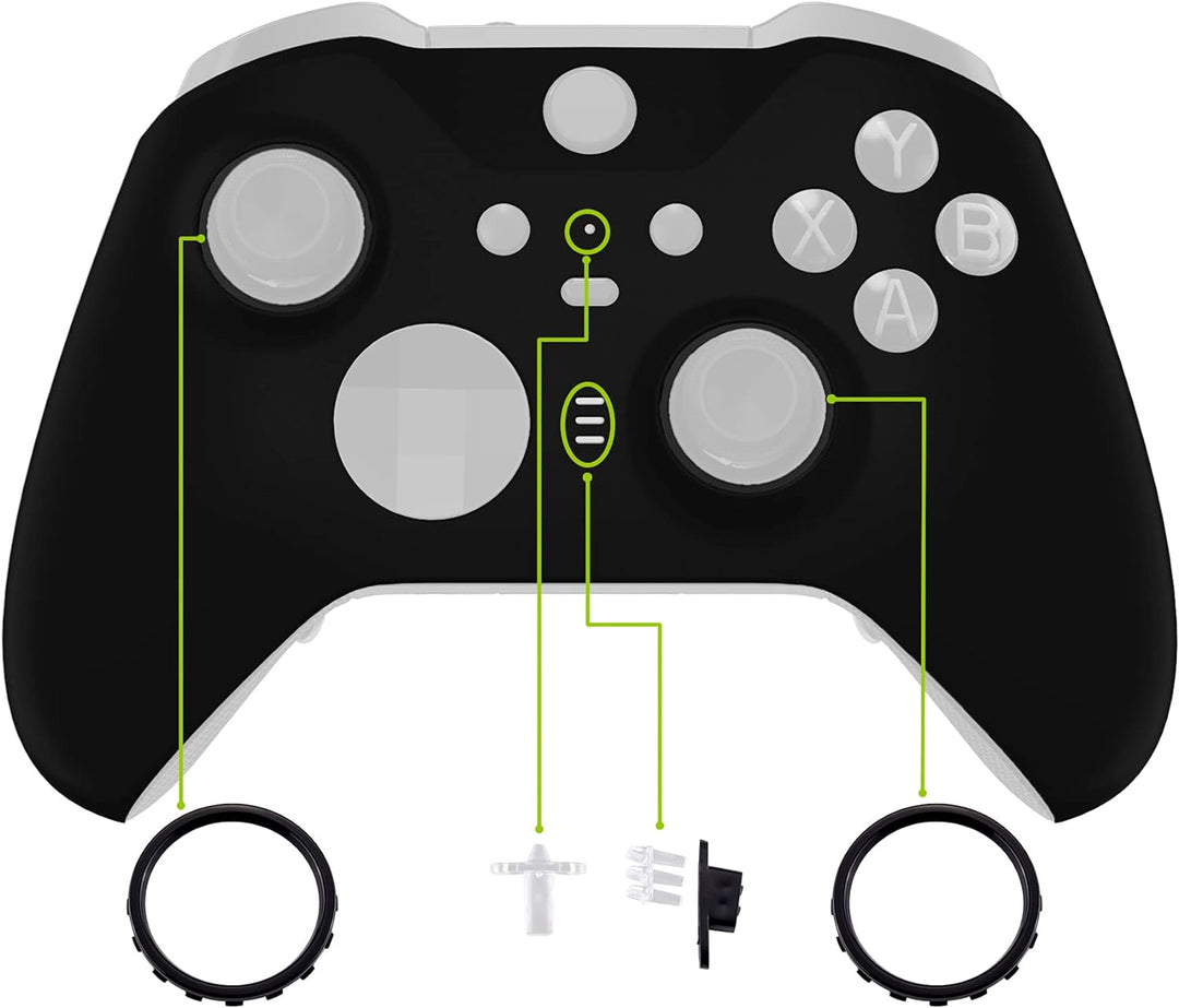 eXtremeRate Front Case für Xbox Elite Series 2/Series 2-Core Controller,DIY-Ersatz Hülle&Thumbstick