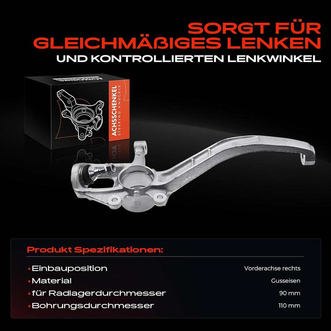 Frankberg Achsschenkel Radaufhängung Vorne Rechts Kompatibel mit M-Klasse W164 ML280 300 320 350 CDI