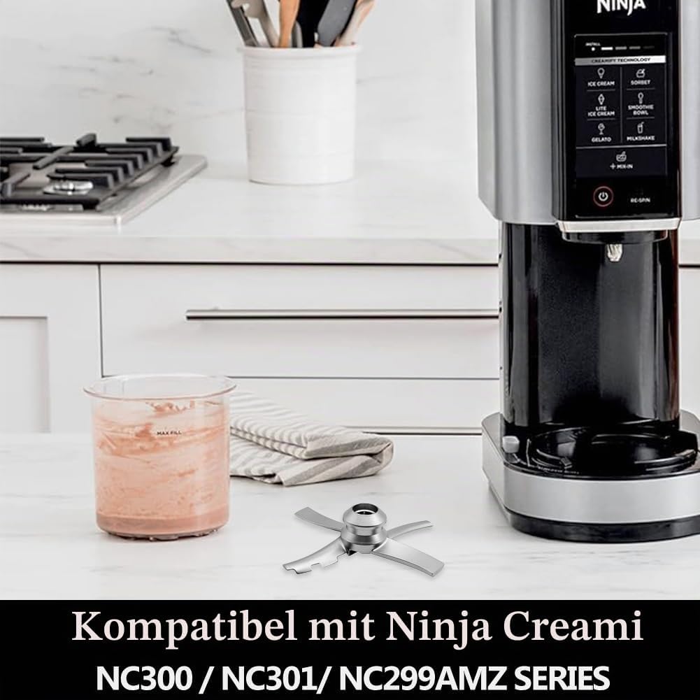 Klinge Ersatzteile Kompatibel mit Ninja CREAMi Eismaschine Dessertmaschine NC300EU, Paddel Ersatzmes