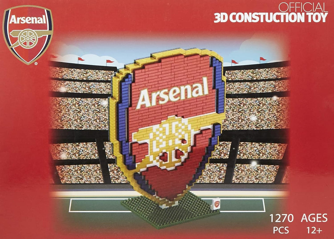 FOCO arsenal fc logo 3d brxlz bausatz Rot, Blau, Gold