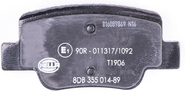 HELLA PAGID 8DB 355 014-891 Bremsbelagsatz - T1906 - Dicke/Stärke: 16.6mm - Bremssystem: Bosch - mit