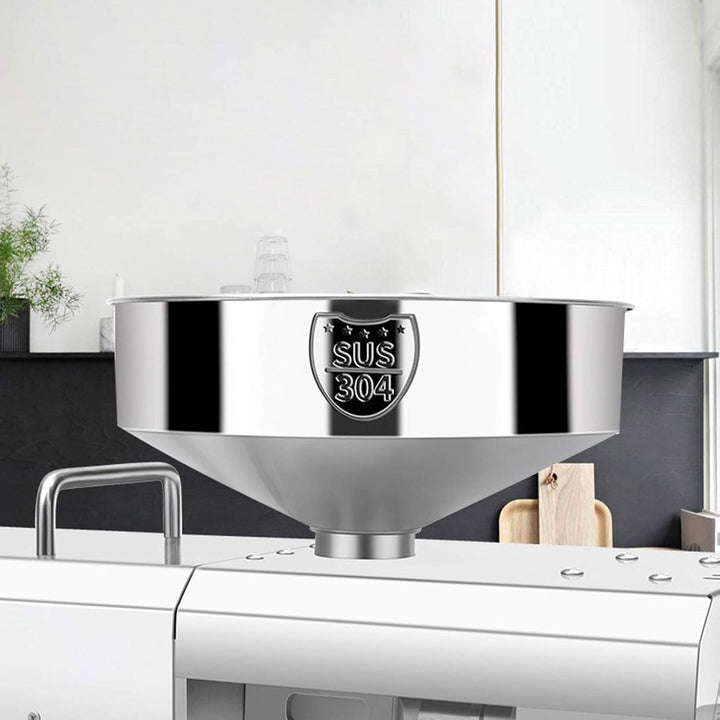 PUDLOR Automatische Ölpresse, Maschine Temperaturkontrolle Öl Extraktion Expeller Ölmühle 1500W EU-S