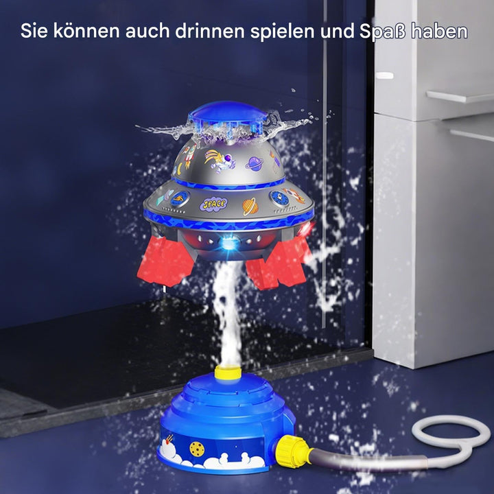 Kinderspielzeug Sprenger | Outdoor Wasserspielzeug Sprinkler | 360° Rotierender Tragbarer UFO-Sprink