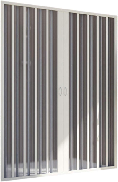 DUSCHTÜRE PVC KUNSTSTOFF FALTTÜR FÜR NISCHE DUSCHTRENNWAND DUSCHABTRENNUNG ZENTRALE ÖFFNUNG 130-150