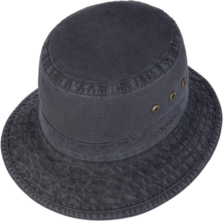 Stetson Reston Freizeithut Damen/Herren (Kophöhe ca. 9cm) - Schlapphut aus Bio-Baumwolle Packable -