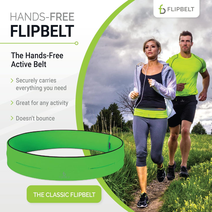 FlipBelt Classic - Gürtel mit Mehreren Taschen, Unisex XS Grün, XS Grün