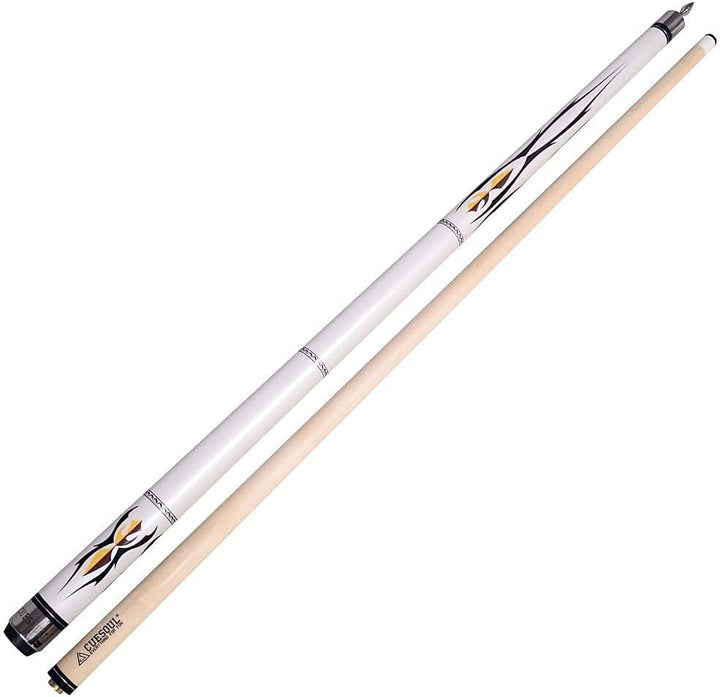 DHOLE CUESOUL 58 "2 Piece Maple Billiard Queue 19 Unzen Weiss 12.75mm, Weiss 12.75mm