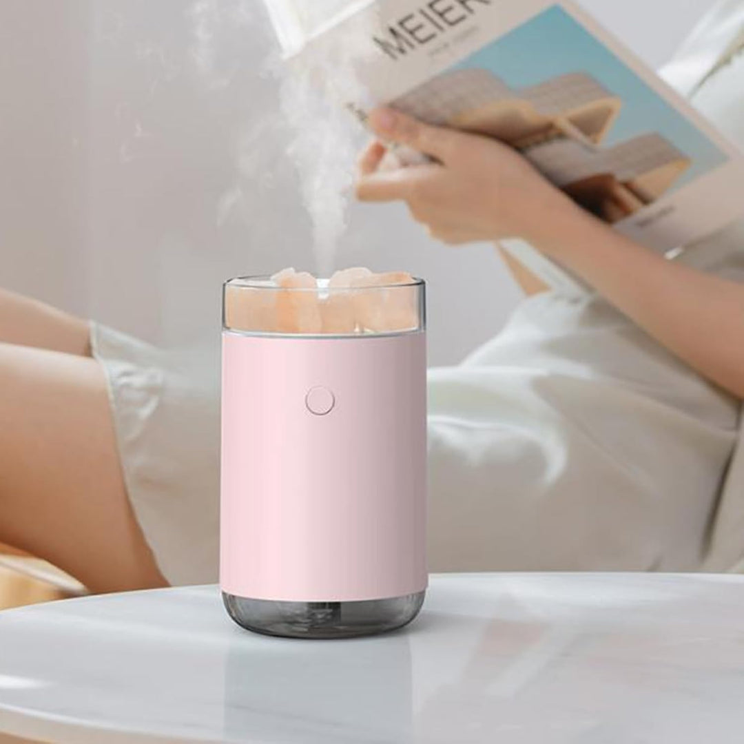 Salzdiffusor, Luftbefeuchter USB, Diffusor mit farbenfrohen leichten Effekt Luftqualität Verbesserun
