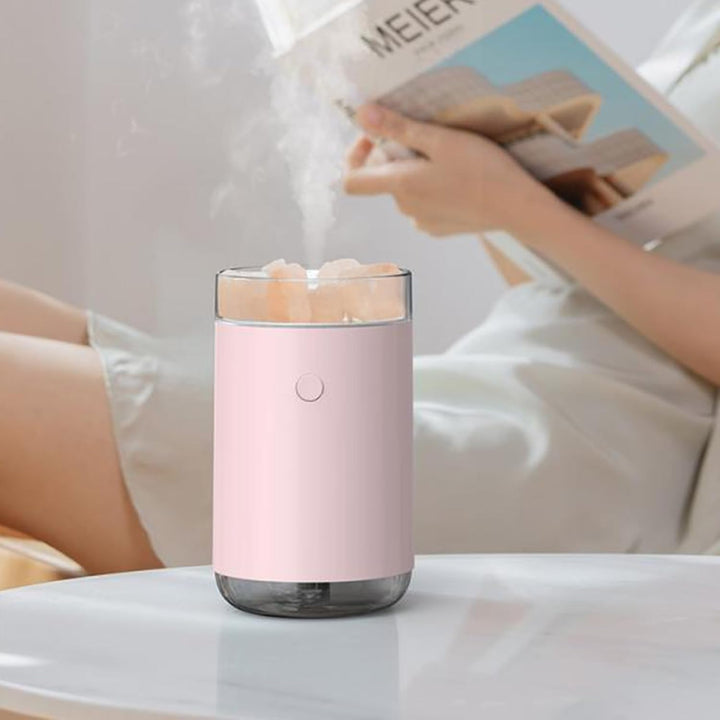 Salzdiffusor, Luftbefeuchter USB, Diffusor mit farbenfrohen leichten Effekt Luftqualität Verbesserun
